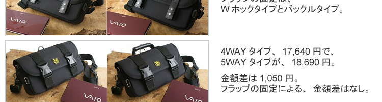 VAIO Pシリーズ専用4way/5wayキャリングバッグ