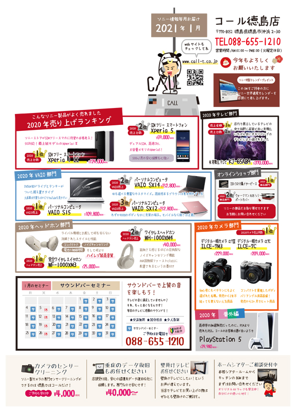 1月毎月チラシソニー情報