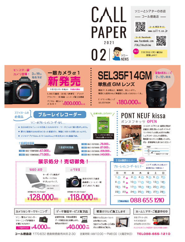 2月毎月チラシソニー情報