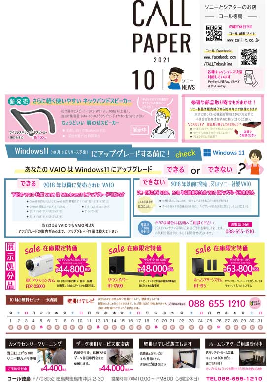 10月毎月チラシソニー情報