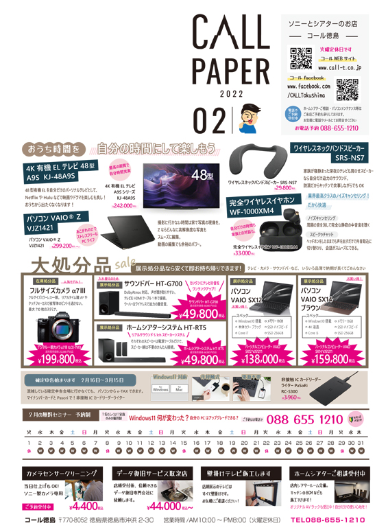 2月毎月チラシソニー情報
