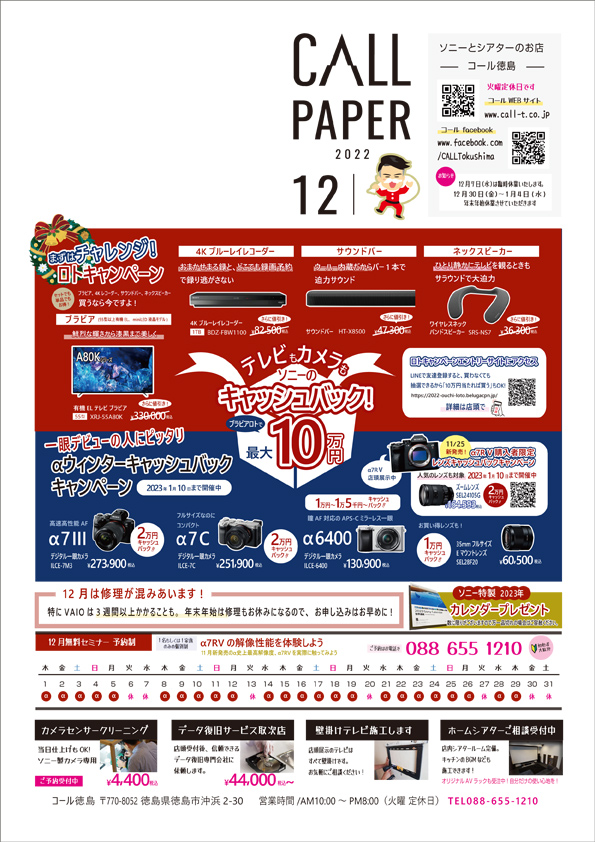 12月毎月チラシソニー情報