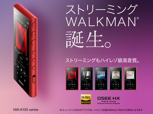 「リングフィットRTA SONY レッド ウォークマン　NW-A100シリーズ　16GB ポータブルプレーヤー
