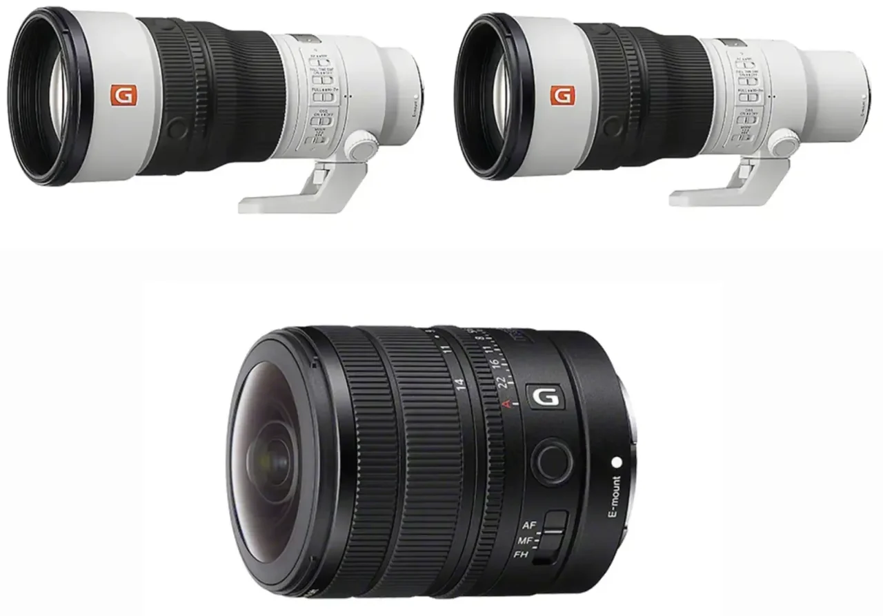 3レンズ｢FE400mmF4.5GMOSS｣｢FE600mmF6.3GMOSS｣｢FE8-14mmF3.5FisheyeG｣
